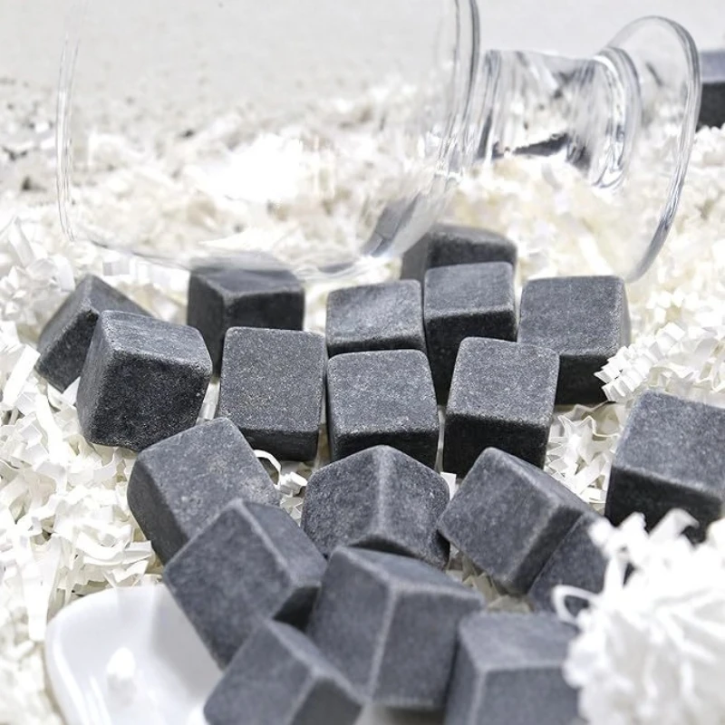 Natural Granite Whiskey Stones Sipping Ice Cube Whisky Stone Wine Rocks Cooler Wedding Gift Favor Christmas Bar Accessories