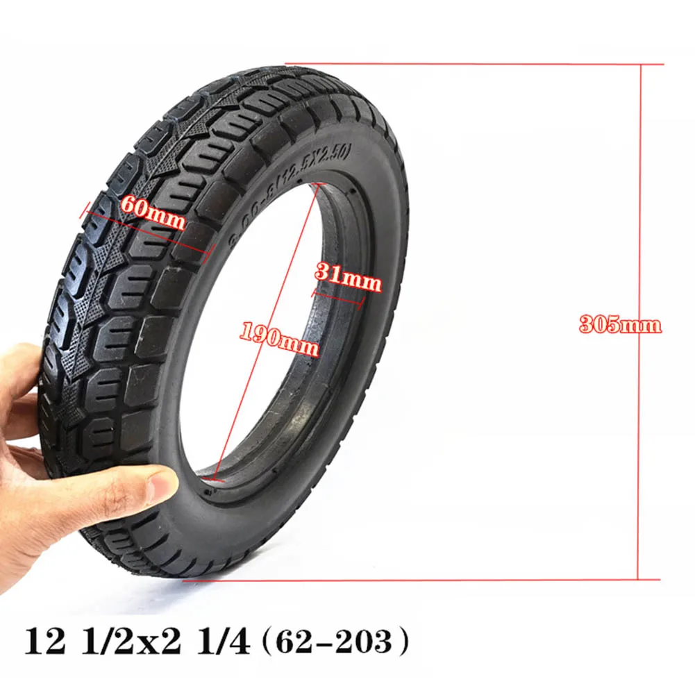 

Accessories Replacement Tire Solid Tyre High Quality Non-inflatable Practical 1180g 12 1/2X2 1/4 12 Inch 12.5x2.50