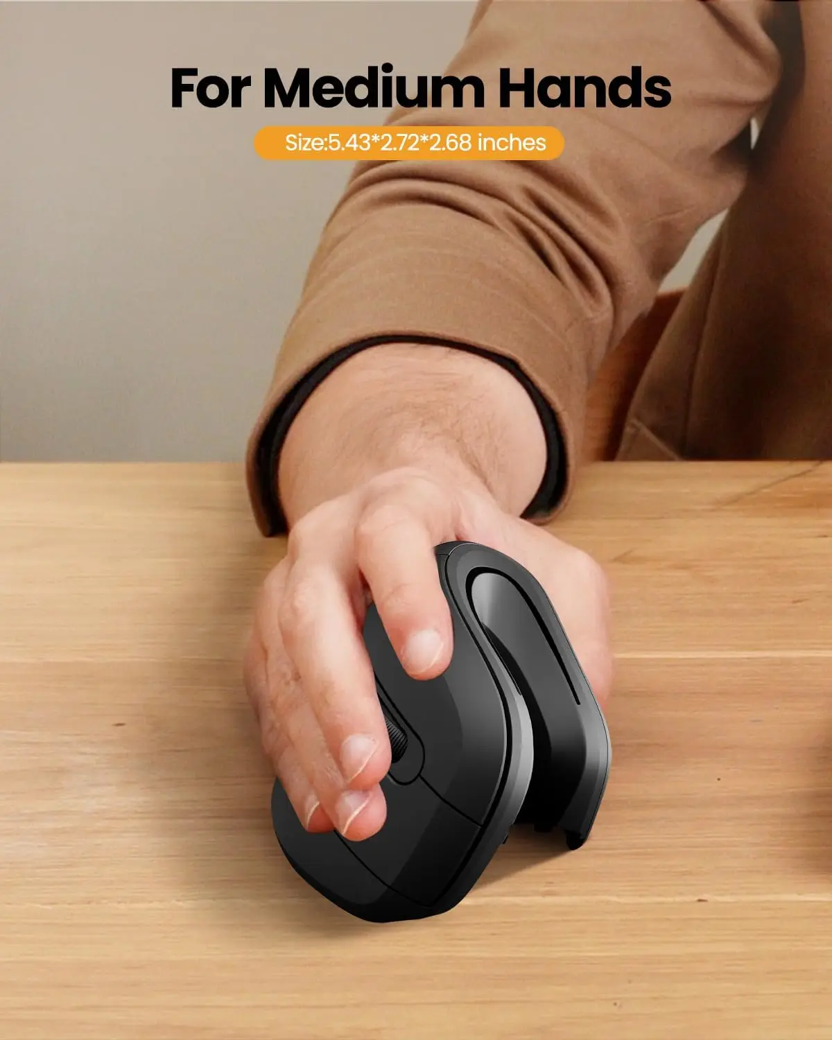 ProtoArc Wireless Ergonomic Rollerball Mouse Rechargeable for Windows Mac iPad Office Bluetooth Trackball Mouse