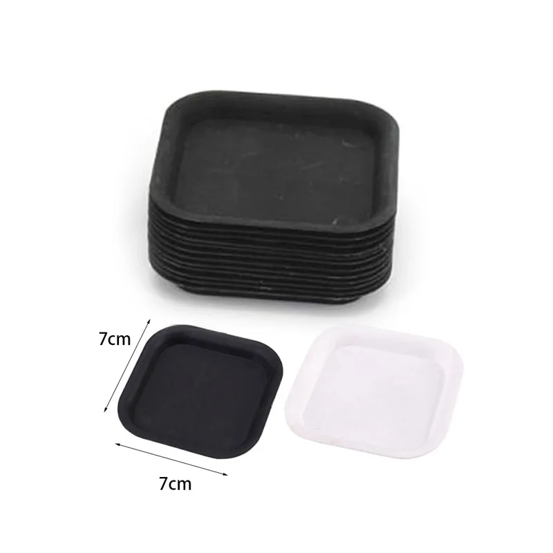 5pcs 7cm Mini Square Plastic Plant Flower Pot Trays Home Garden Office Decor Planter Pots Chassis Tray Succulent Plants Pot flower pot plant pot