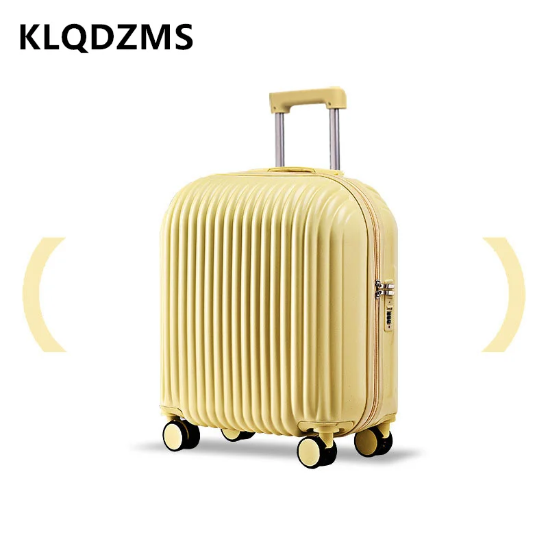 

KLQDZMS 20"22 Inch High-quality Suitcase Boy Ultra-light Small Trolley Case Ladies Boarding Box with Wheels Rolling Luggage
