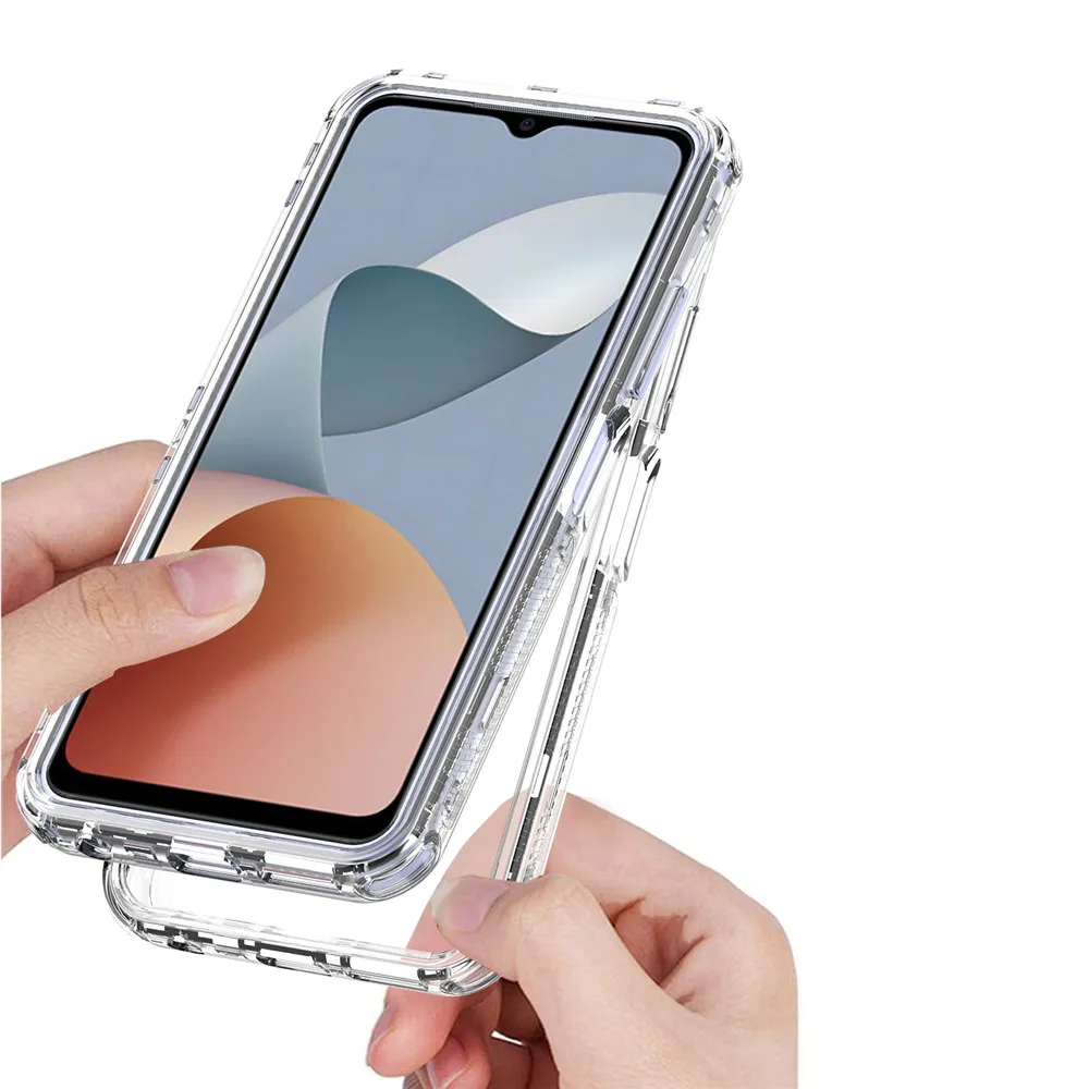 For ZTE Blade A34 A54 Luxury Full PMMA TPU Cover three-in