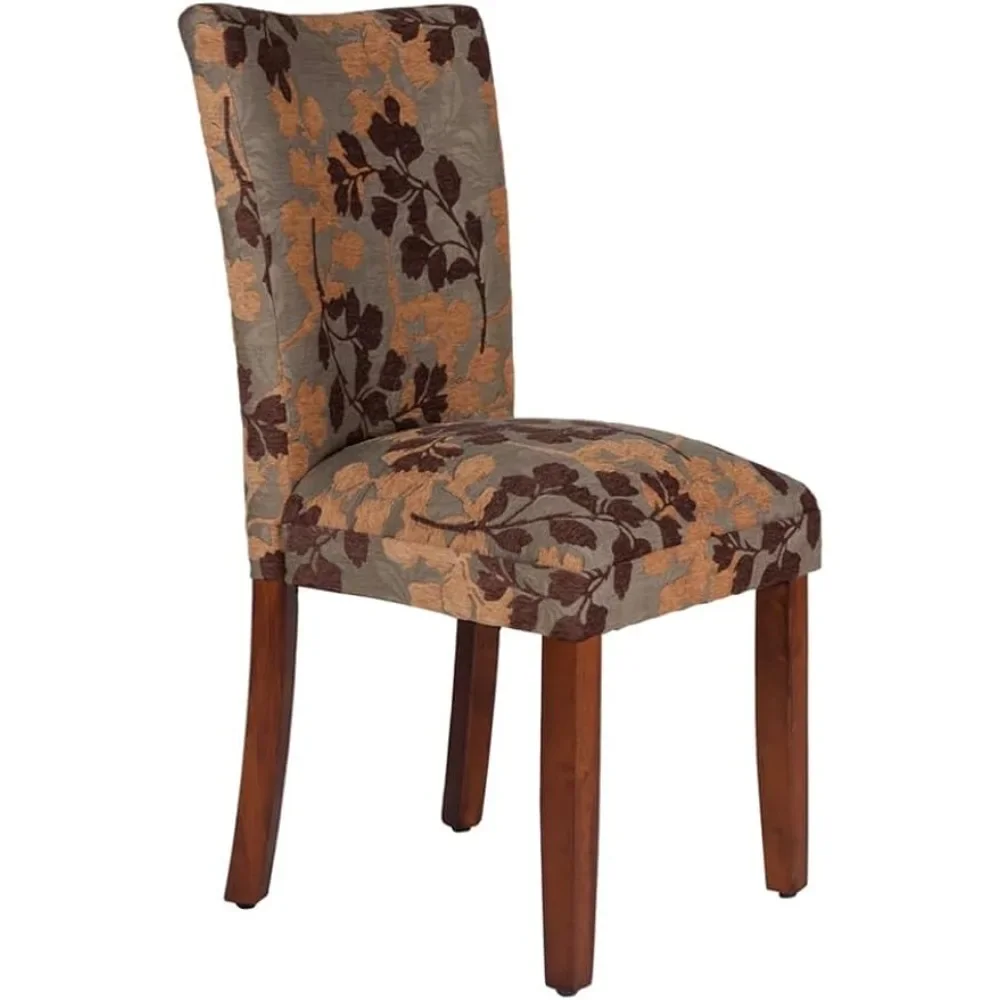 

Home Decor Classic Upholstered Dining Chair | Single Accent Dining Chair Brown Woven Chairs for Kitchen Room Furniture