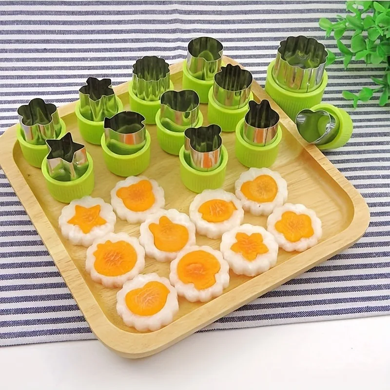 Vegetable Cutter Shapes Stainless Steel DIY Fruit Cookie Stamps Cake Food Cutting Mold Kitchen Tool Kitchen Accessories cookie cutter