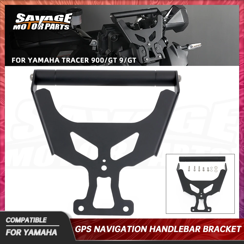 GPS Navigation Handlebar Extension Holder For Yamaha Tracer 900/GT Tracer 9/GT 2021-2024 GPS Navigation Shock Absorption new motorcycle usb socket charger waterproof support cellphone for yamaha tracer 900 tracer 9 gt 2021 2022 tracer 9 gt