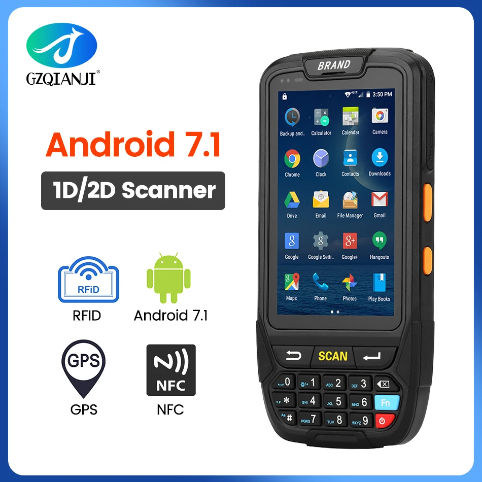 PDA Rugged Handheld Terminal Android Data Collector Terminal Wireless 1D 2D QR Laser Barcode Scanner Reader NFC 4G wifi