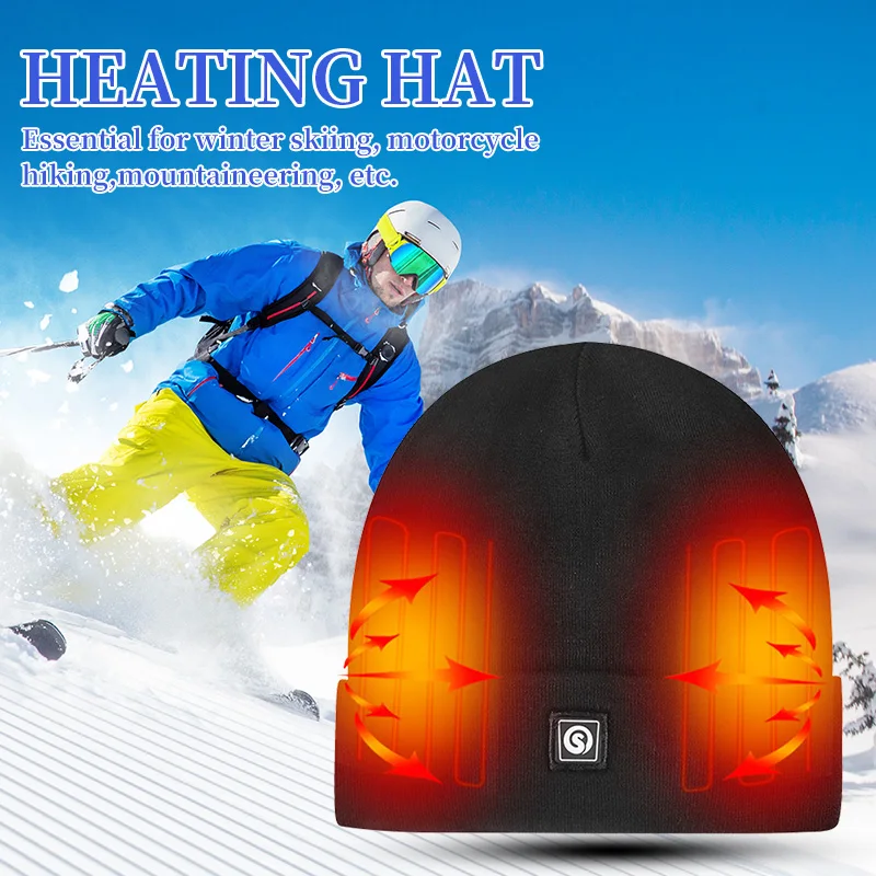 MIEVNIO Rechargeable Heated Hat - Electric Winter Fleece Cap With Battery For Men & Women - View #6
