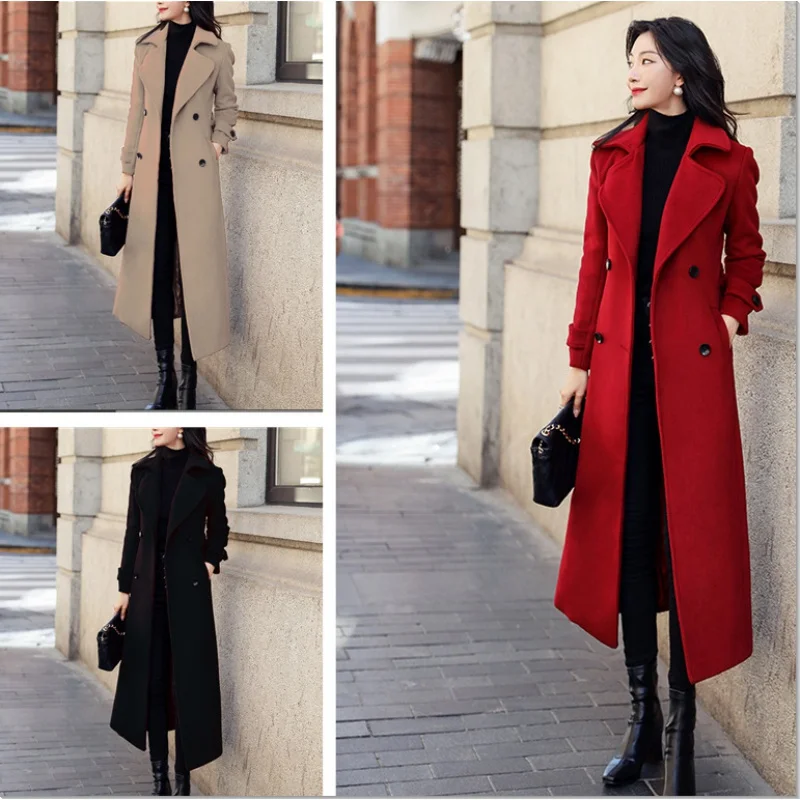 

Autumn and Winter New Women's Thick Woolen Coat Independent Station Wholesale Hot Order Women's Coat Woolen Dragon and Phoenix G