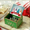 2025 Hot Wooden Hand Crank Music Box Christmas Theme Halloween Decoration Home Birthday Christmas Gift for Girlfriend 4