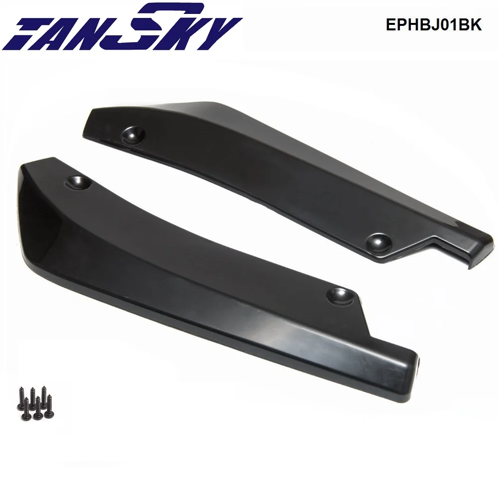 2PCS/SET Universal Rear Bumper Spoiler Canards Diffuser Car Side Fin Scratch Protect Cool EPHBJ01