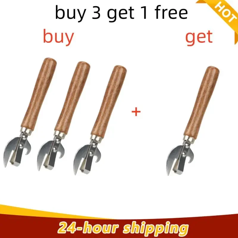 

Household Multi-functional Wooden Handle Can Opener Can Opener Tin Can Opener Beer Bottle Opener Wooden Handle
