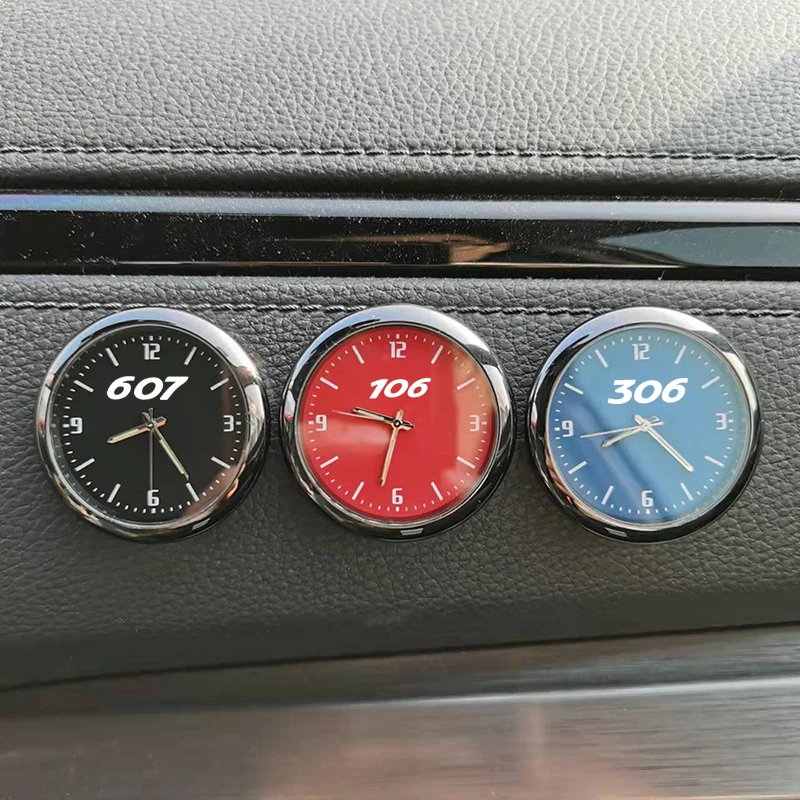 Auto Uhr elektronische quarzuhr Dashboard interior Dekoration Für Peugeot  RCZ 108 206 207 208 301 306 307 308 406 3008 5008|Autoaufkleber| -  AliExpress