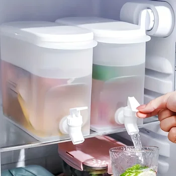 Bollitore freddo per frigorifero da 3,5 litri con rubinetto bottiglia di limonata bicchieri bollitore Dispenser per bevande secchio per acqua fredda attrezzo da cucina 1