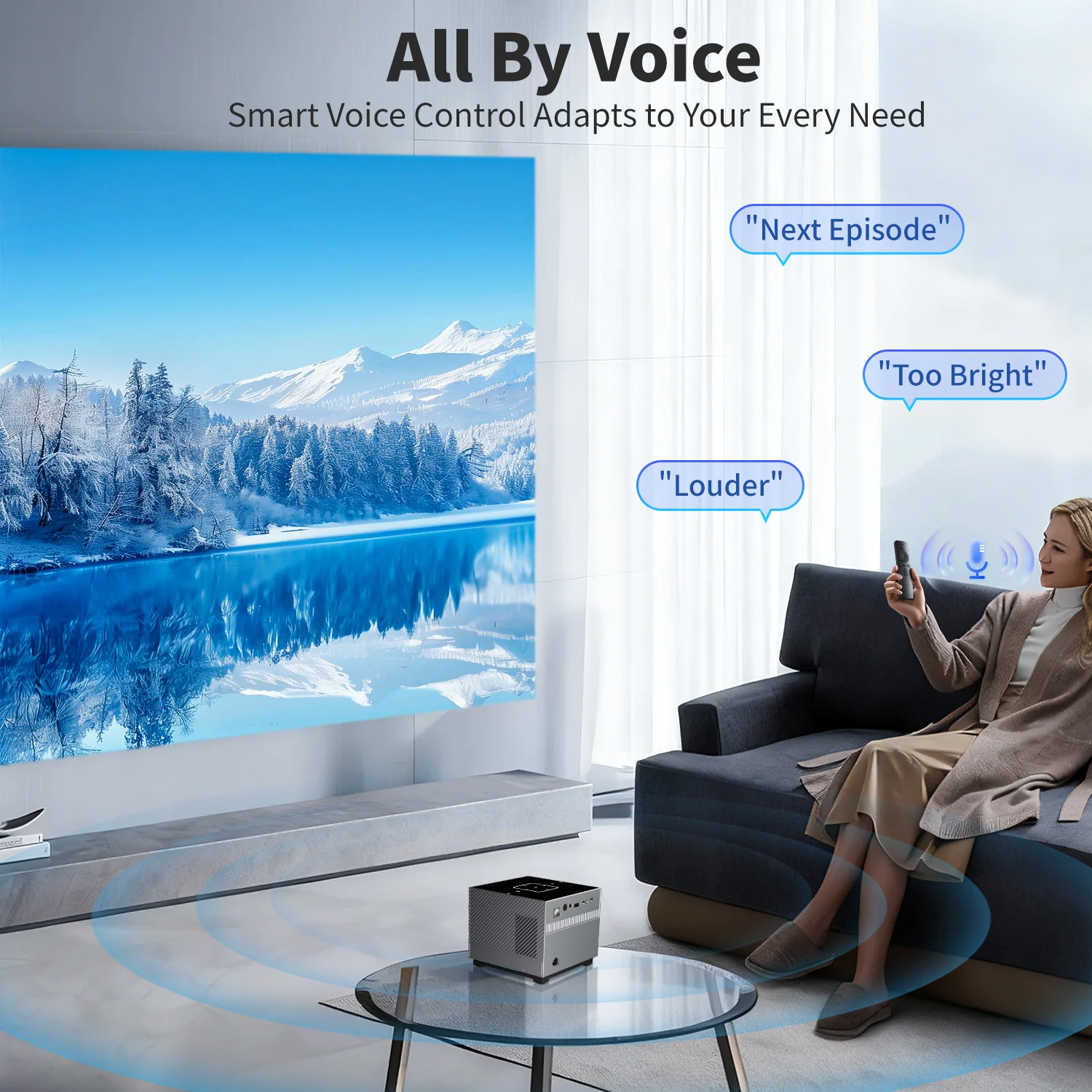 جهاز عرض Xnano 8K X3 محمول Android 9 Dual Wifi 190...