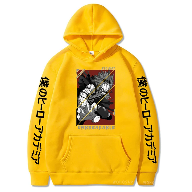 my hero academia hombres sudaderas con capucha japón anime sudadera  kirishima eijiro gaojinjia