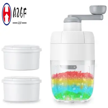 A26F-Manual Ice Shaver Snow Cone Machine Portable Shaved Crushed Ice Maker Crusher With 2Free Ice Cube Tray For Home Outdoors Du 1