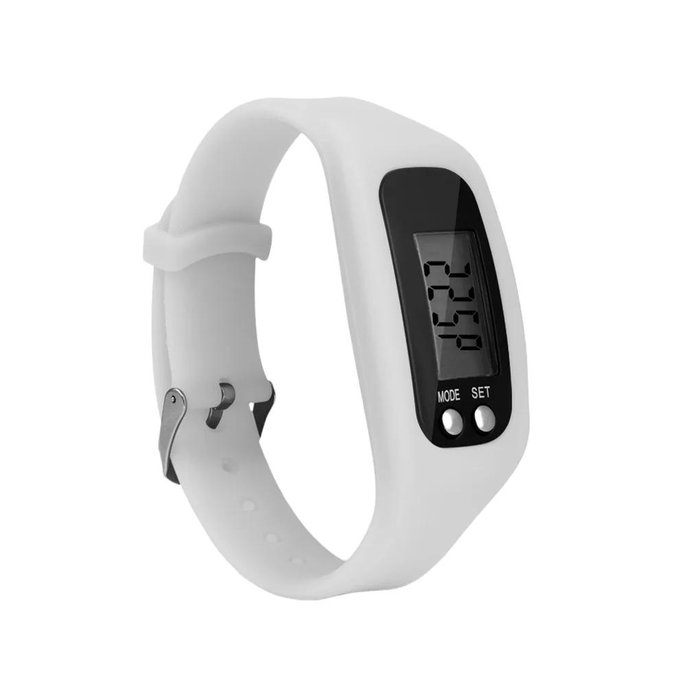 

Wrist Straps Sports Watch Pedometer Wristwatch Bracelet Wristband Calories Monitor White Child