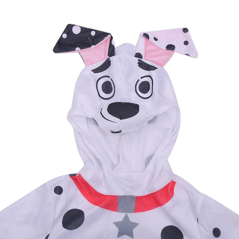 New Design Animal Role Play Dog Cosplay Dalmatians Jumpsuit Costume Outfit for KidHalloween