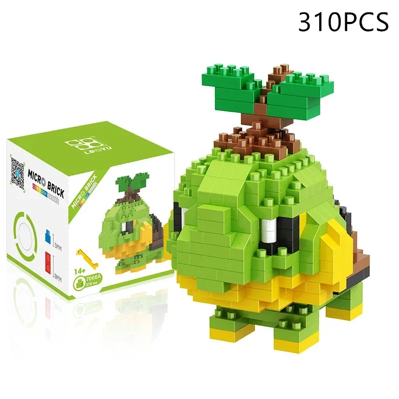 Blocks Small Cartoon Mini Building Block Pikachu Charizard Eevee Mewtwo Anime Assemble Action Pokemon Model Dolls Toys mini doll ornaments