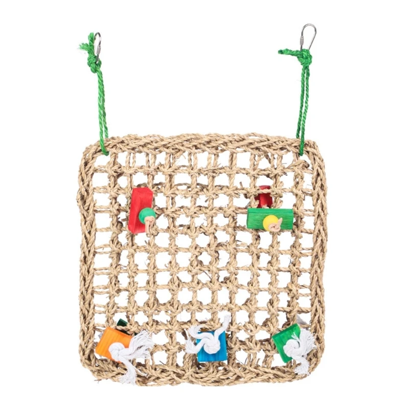 

Hammock Mat and Climbing Net for Birds Bird Rope Climbing Net with Hooks