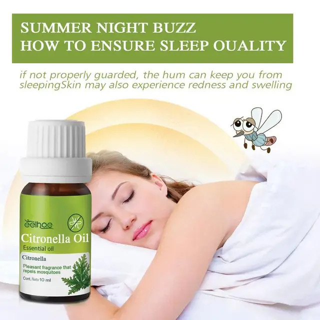 Citronella Illóolaj Kellemes Illat 10 Ml Természetes Citronellaolajok Diffúzor Aromatikus Szúnyogok Riasztók - Image 5