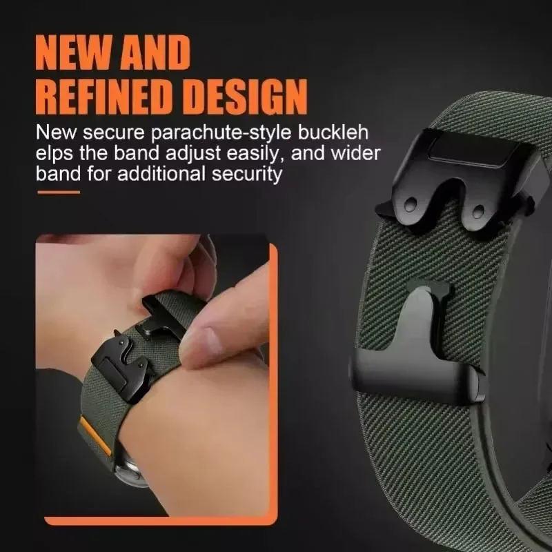 Breathable Nylon Loop Strap for Smartwatch - Adjustable & Comfortable Wristband
