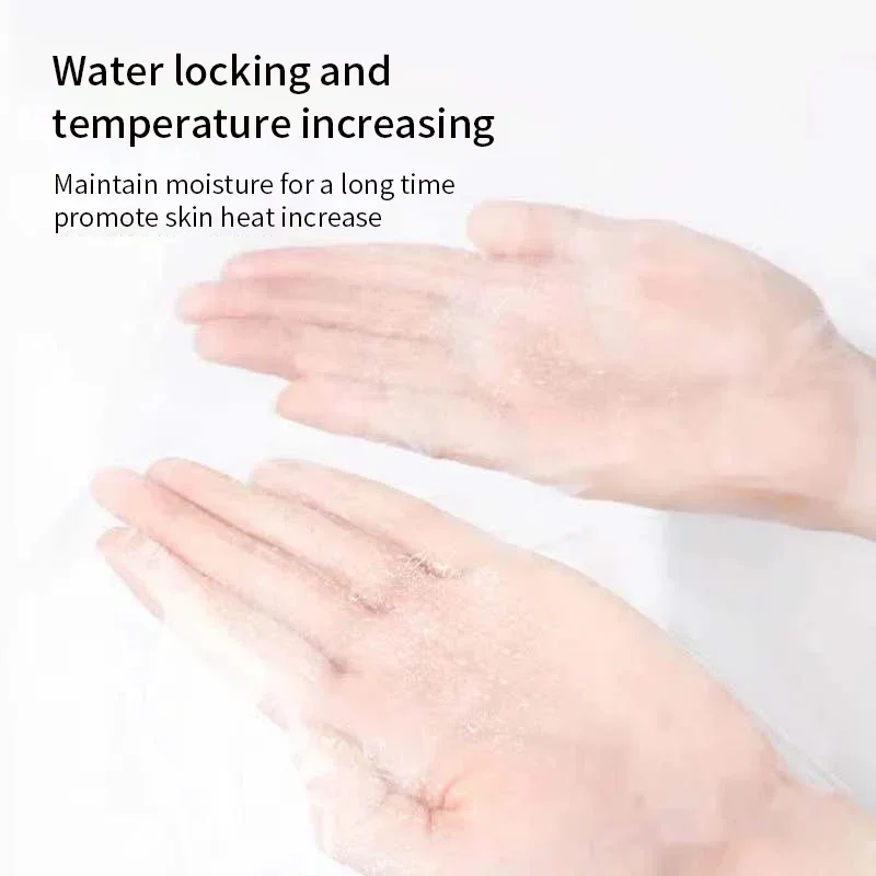 500-100PCS Disposable Plastic Film Full Face Cleaner Mask Neck Stickers Paper Transparent Masks Wrap Facial Beauty Makeup Tools