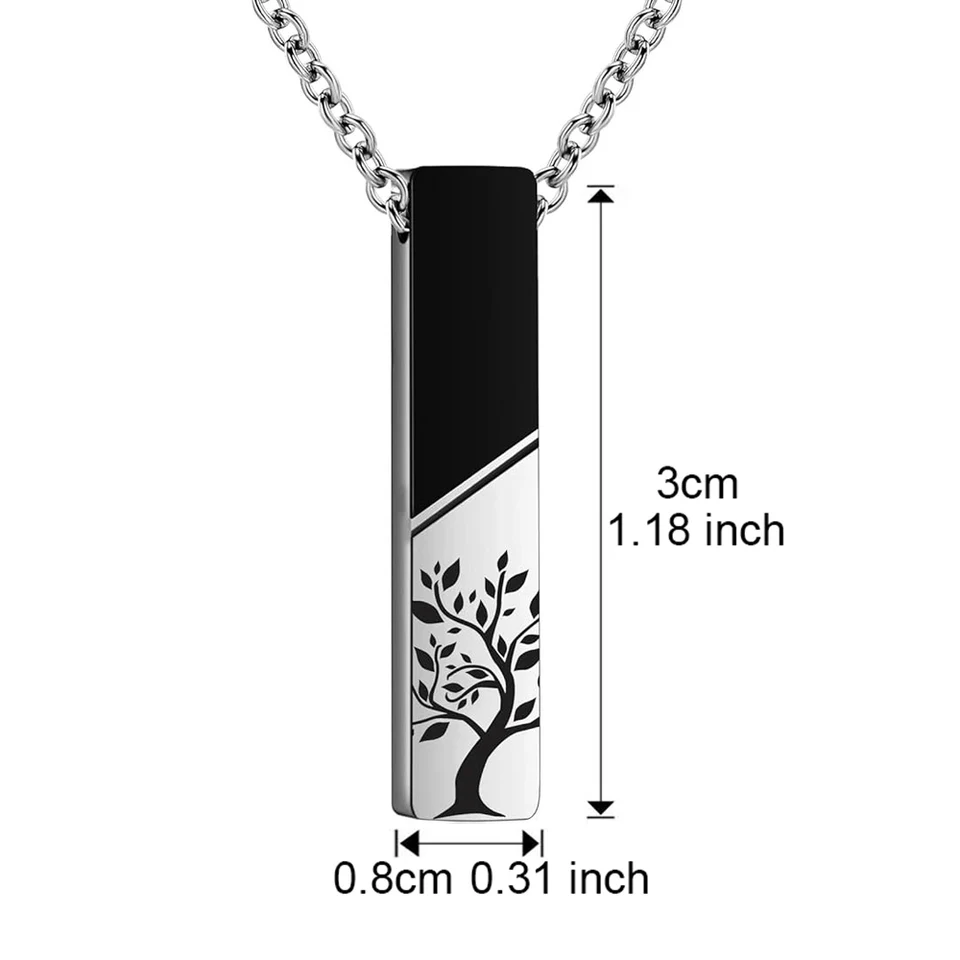 Epinki Collana Cremazione Cuore Acciaio Inox Argento Per Ceneri - Foto 3