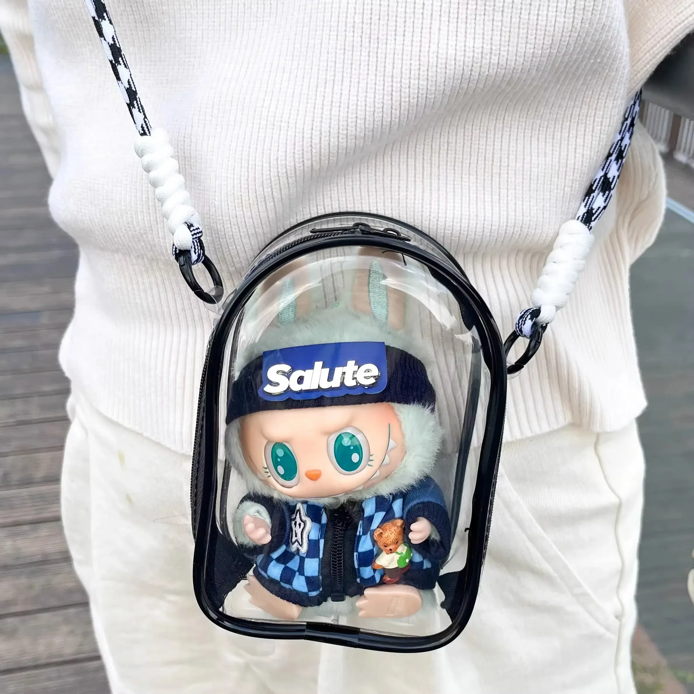 Labubu Protect Case - Sitting Party Cotton Doll Storage & Dustproof Bag