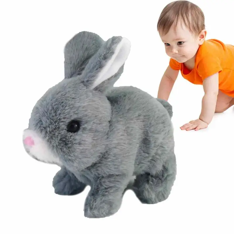 Kawaii Plush Bunny Interactive Toy Can Walk And Talk Electronic Pets