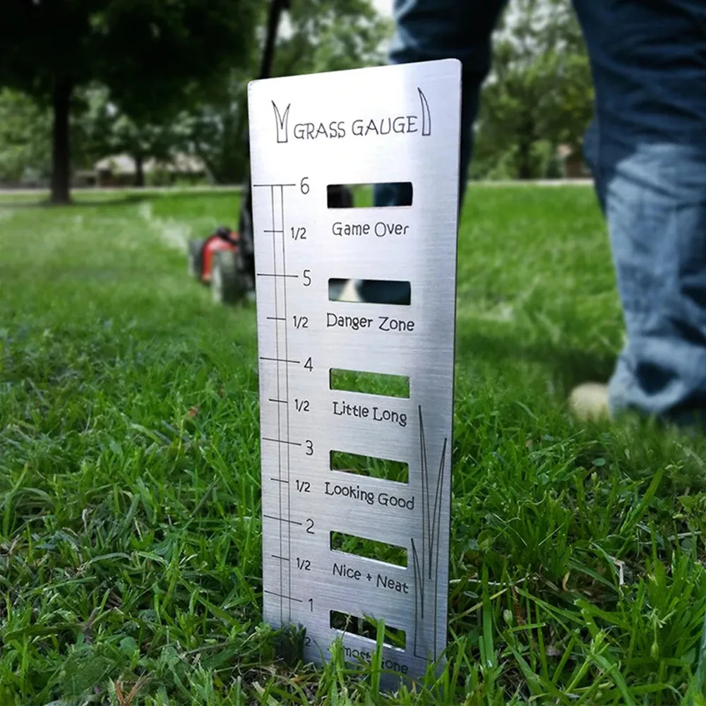 스테인레스 스틸 잔디 절단 도구, 재밌는 금속 눈금자, 정원 트리밍 가이드, 측정 가지 치기 식물
