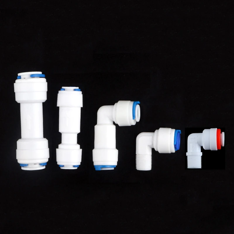 Hose Pipe Fitting One-way RO Water Non-return Check Valve Straight Elbow 1/4'' 3/8'' Quick Connector