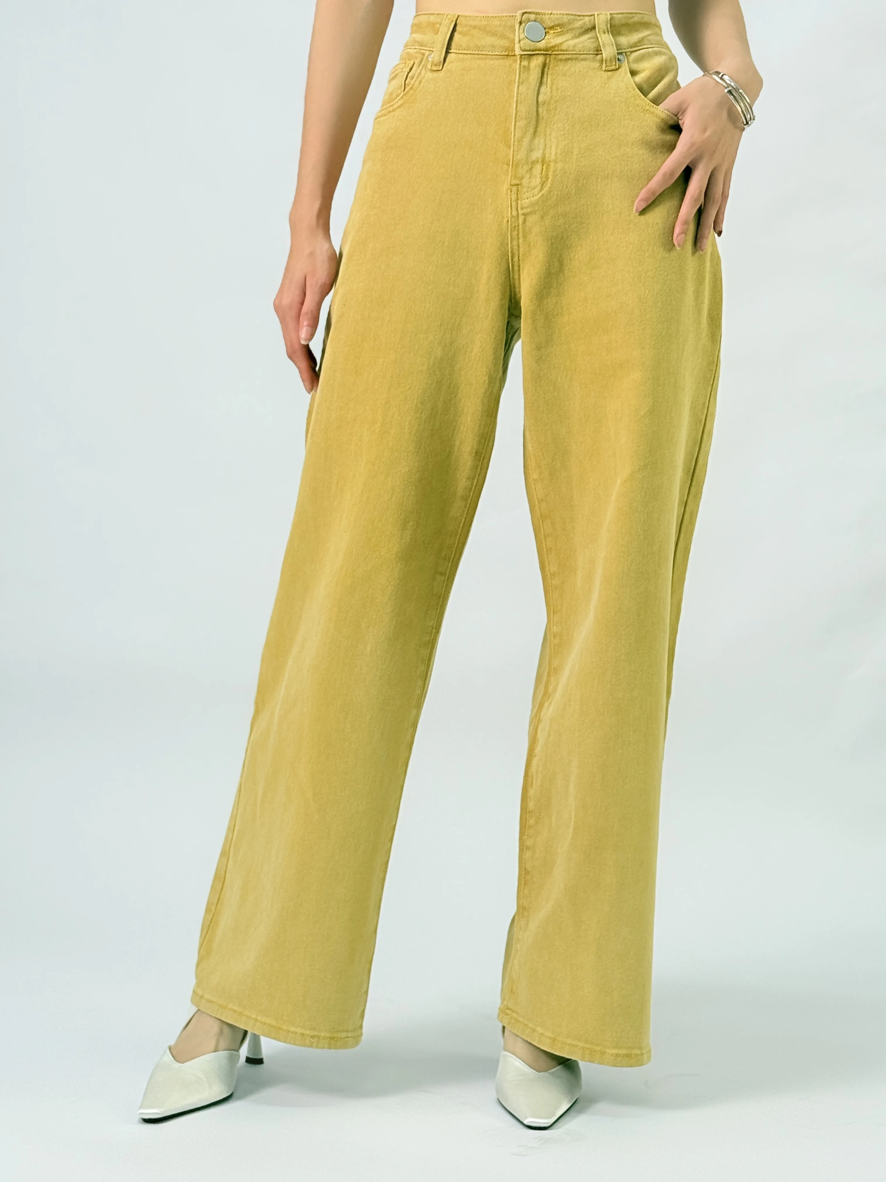 Y2K Style Loose-Fitting Women's Jeans - Solid Color Casual Comfort for Everyday Wear & Going Out" 3