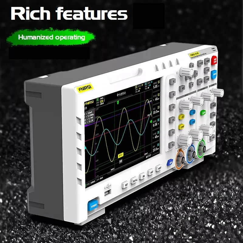 FNIRSI-1014D Digital Oscilloscope 2 In 1 Dual Channel Input Signal Generator 100MHz* 2 Ana-log Bandwidth 1GSa/s Sampling Rate 6