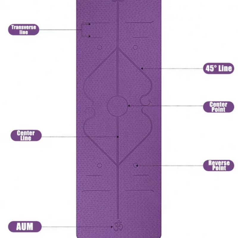TPE Thickened Widened Yoga Mat Silent Shock Absorption Non-slip Dance Home Yoga Mat