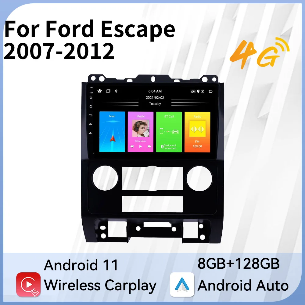 For Ford Escape 20072012 2 Din Android Car Radio Stereo 9" Screen Head