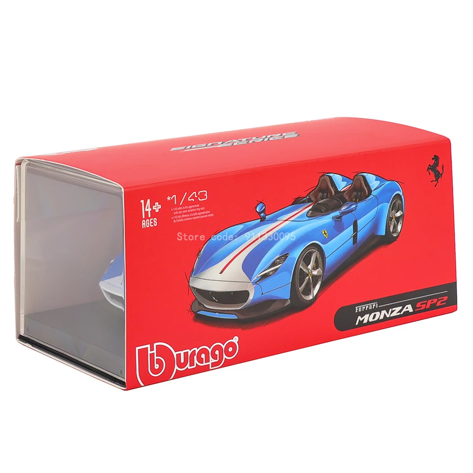 Bburago 1:43 Scale Ferrari Monza SP2 DAYTONA SP3 white Alloy 
