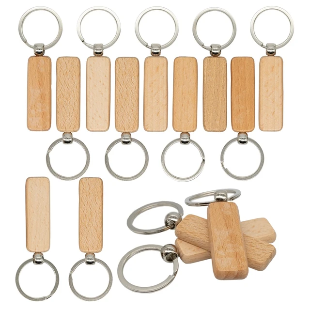 50 Pieces Blank Wooden Key Tag Key Engraving Blanks Unfinished Wood  Keychain Key Ring Key Tags For DIY Crafts - AliExpress