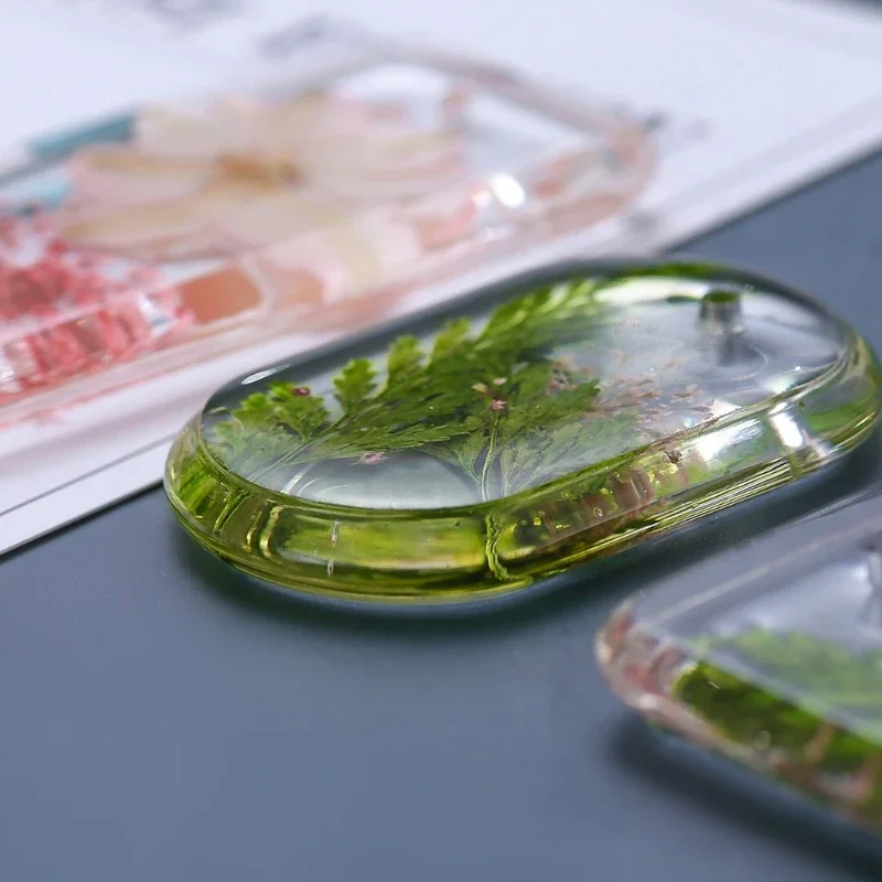 6 Pcs Keychain Epoxy Resin Mold Hanging Pendant Silicone Mould DIY Crafts Jewelry Necklace Casting Mold Drop Shipping