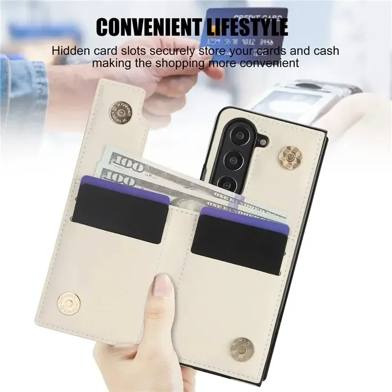 Luxurious Leather Ring Wallet with Card Holder & Kickstand - Shockproof Phone Case