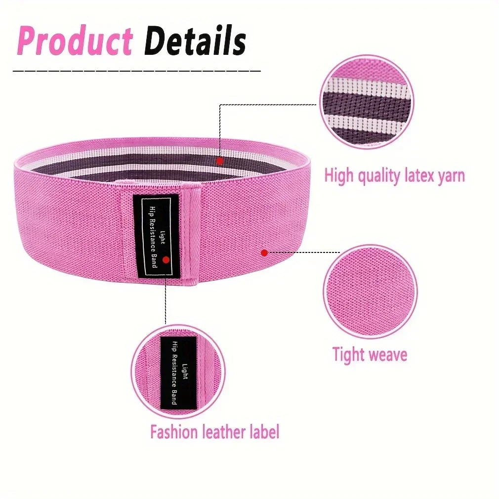 Elastic Hip Circle Resistance Bands-High Quality Latex, Tightly Woven for Home Exercises-Available in Three Colors