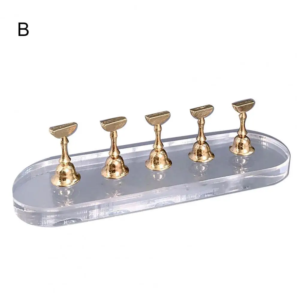 

Nail Art Display Stand Practical Nail DIY Design Finger Practical Holder Magnetic Tips Easy Cleaning Finger Rest