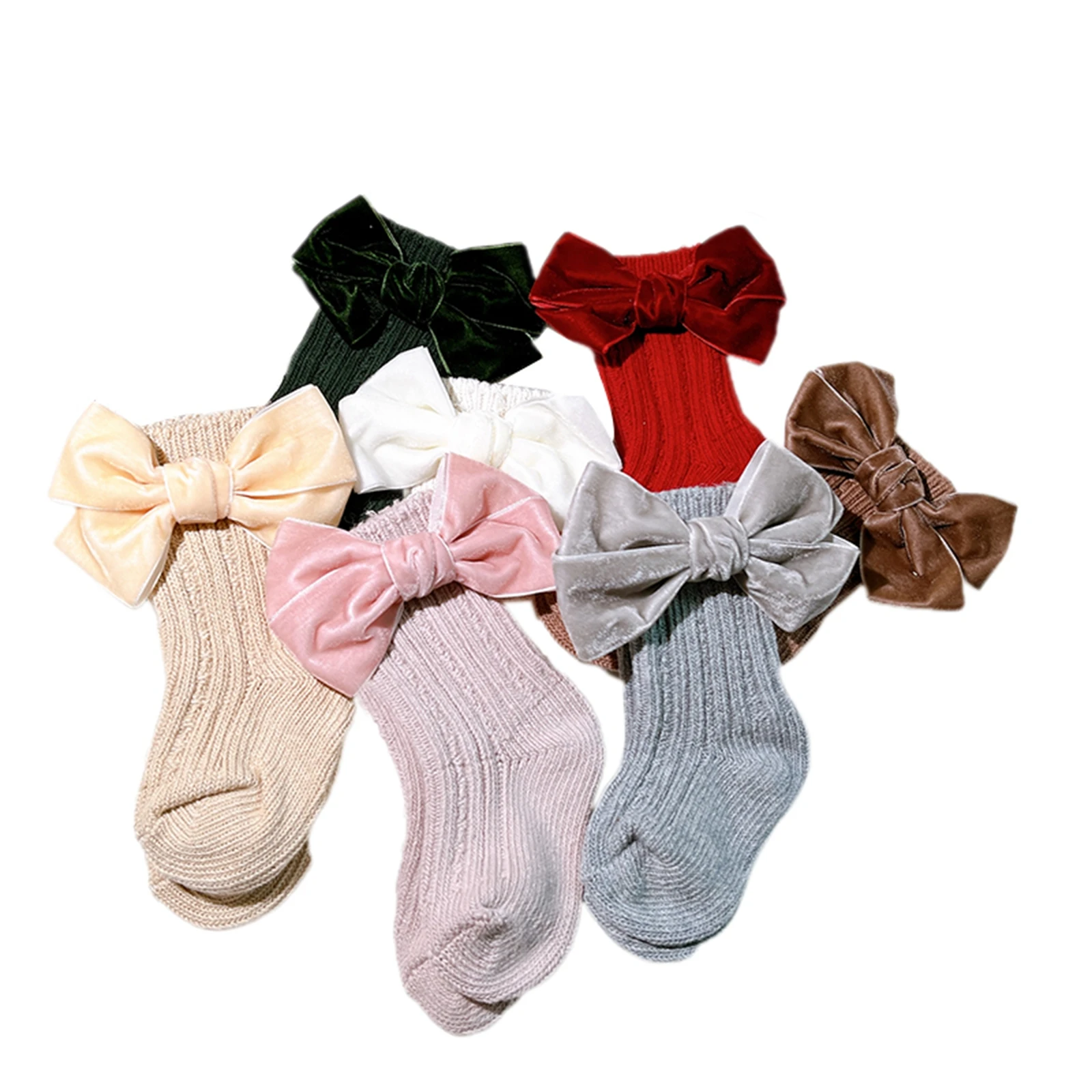 Cotton Bowknot Socks Cotton Socks Warmers Baby Girl Socks Toddler