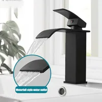Waterfall Sink Faucet Bathroom Accessories Dual Control of Hot and Cold Bathroom Mixer Tap Washbasin Faucet Set Fixture Home 2