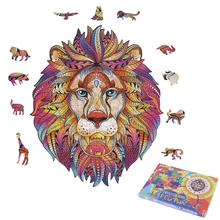 

New Unique Animal Paper Puzzle Toys Aldult Lion Jigsaw Puzzles Children Animal Paper Puzzle Toy Gifts