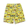 SpongeBob SquarePants Vacation Beach Pants Summer Couple Sleep Pants Quick drying Sports Pants Men's and Women's Casual Pants 2