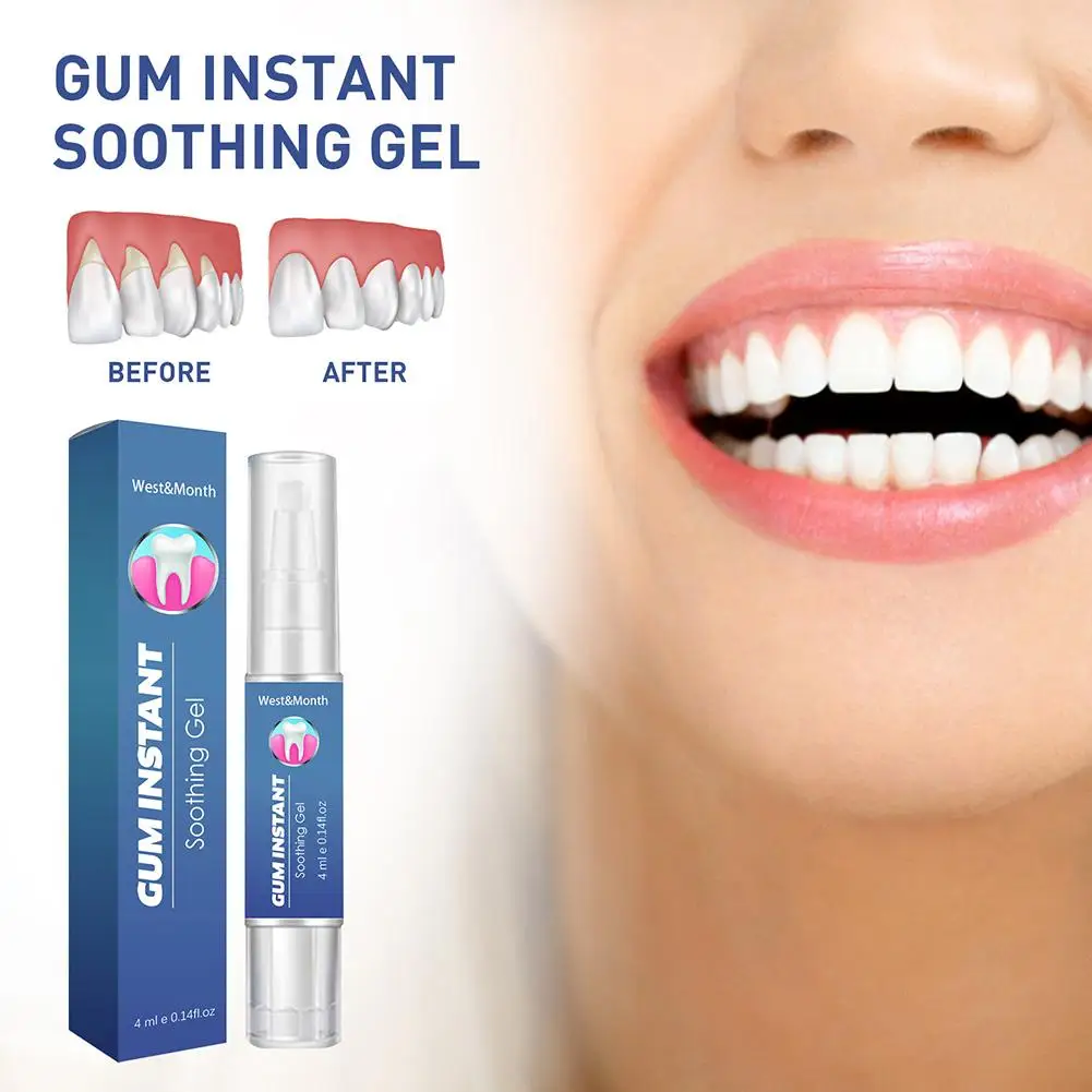 

Gum Soothing Gel Relieve Mouth Sores Blisters Periodontal Care Antibacteria Pain Clean Treatment Gum 4ml Pharyngitis Oral H3M0