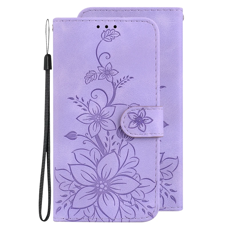 Solid Color Leather Flip Wallet Phone Case