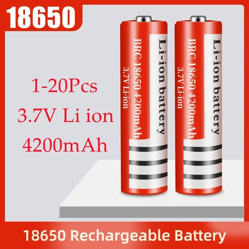 18650 Batteria Al Litio 3.7 V Volt 4200Mah Brc 18650 Batteria Ricaricabile Agli Ioni Di Litio Batterie Al Litio Per Torcia Power Bank