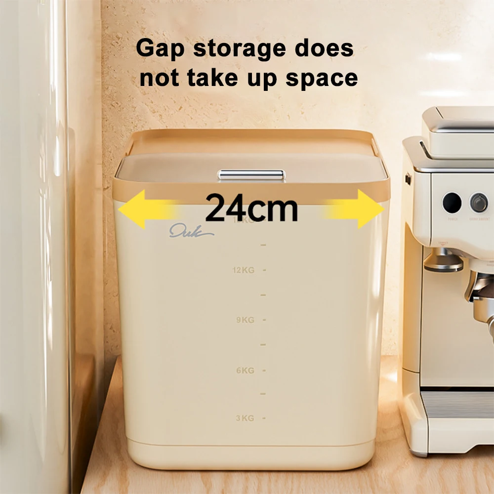 10KG Rice Container Storage Box Pet Food Container Sealed Cereal Dispenser with Buckle Insect Proof Grain Kitchen Organizer kitchen storage box,rice storage box,food storage pots,food storage container,food storage box,storage box